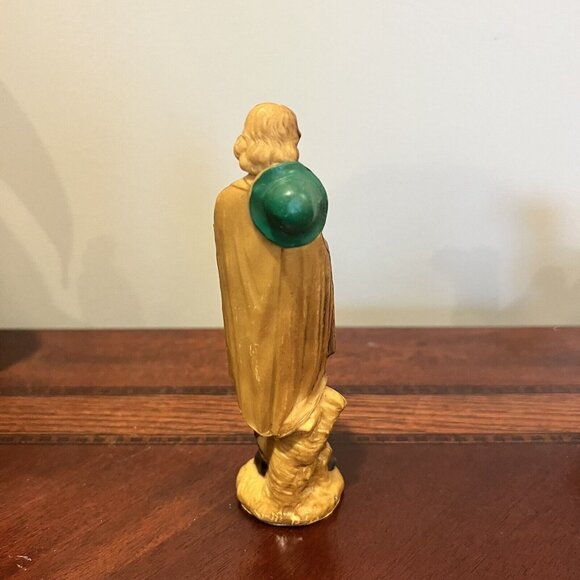 Vintage Nativity Plastic Shepherd With Horn Figurine 5.25” - Picture 3 of 4